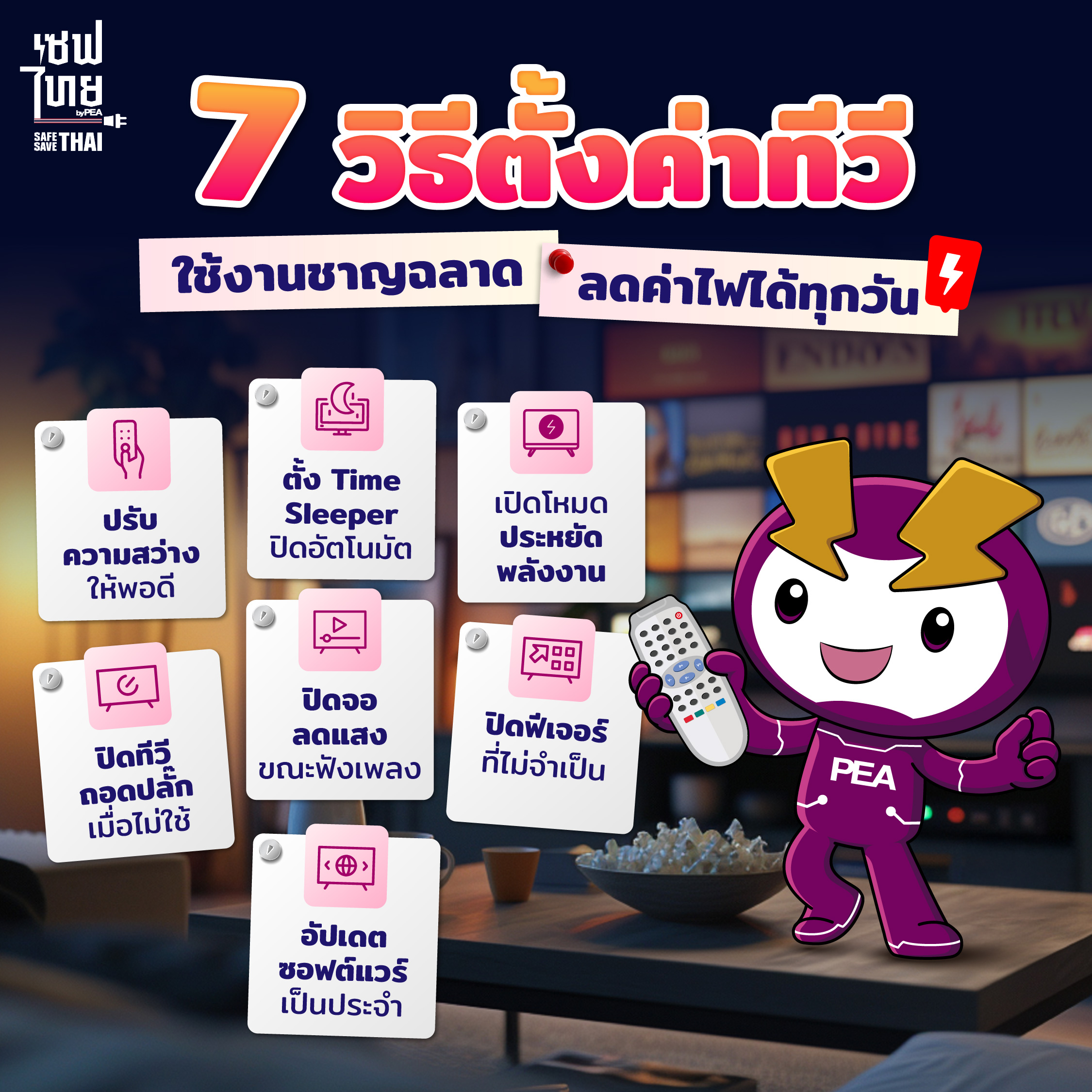 วิธีประหยัดพลังงาน ทีวี
