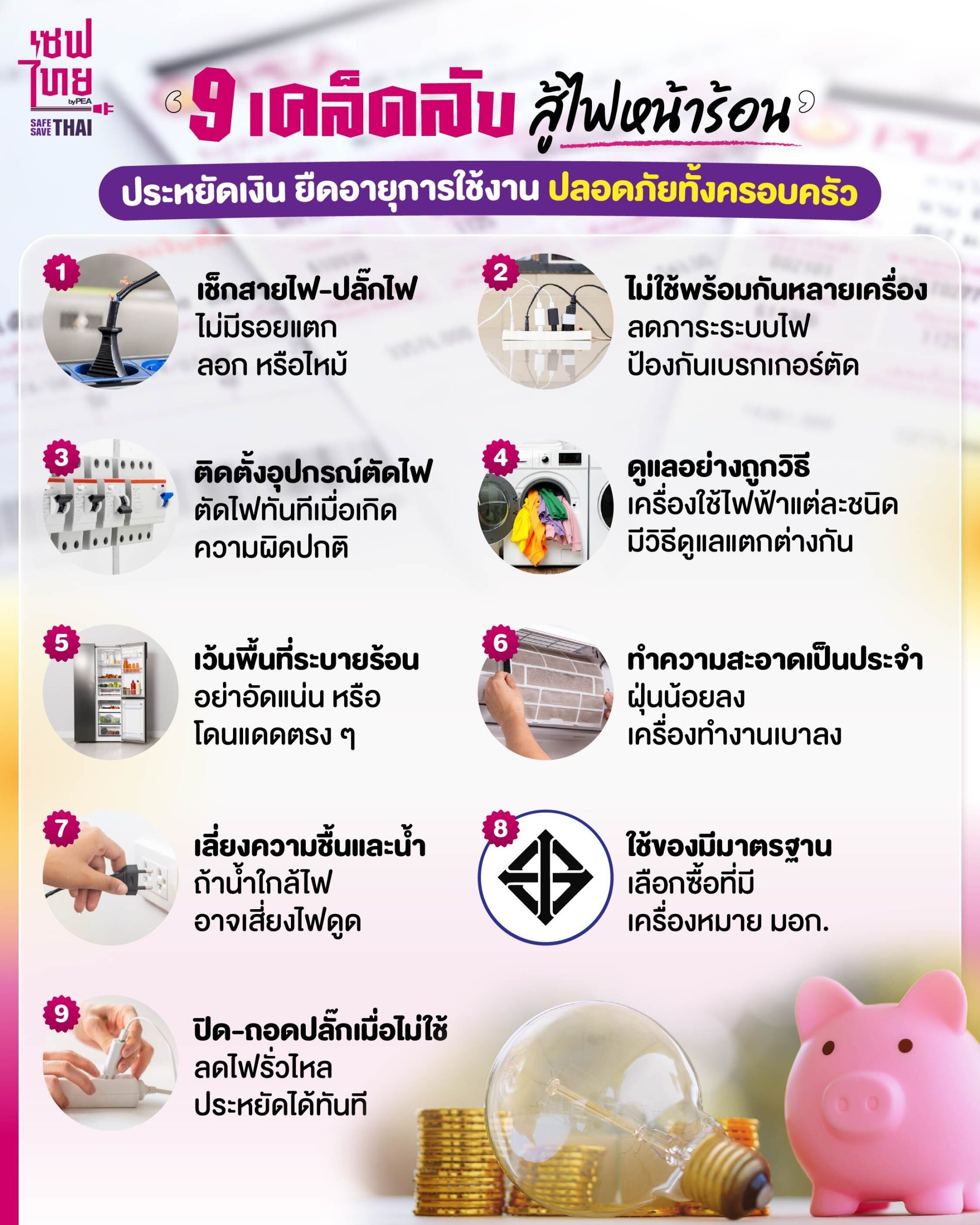 ดูแลเครื่องใช้ไฟฟ้าให้ปลอดภัย ตลอดหน้าร้อน